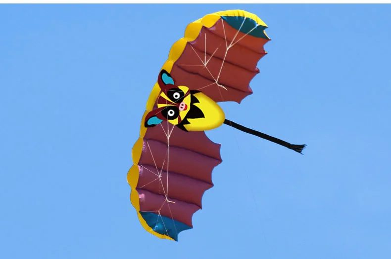 New High Quality 1.4m Pig Dual Line Parafoil Parachute Kites Sports Beach With Kite Handle and String Easy to Fly 3