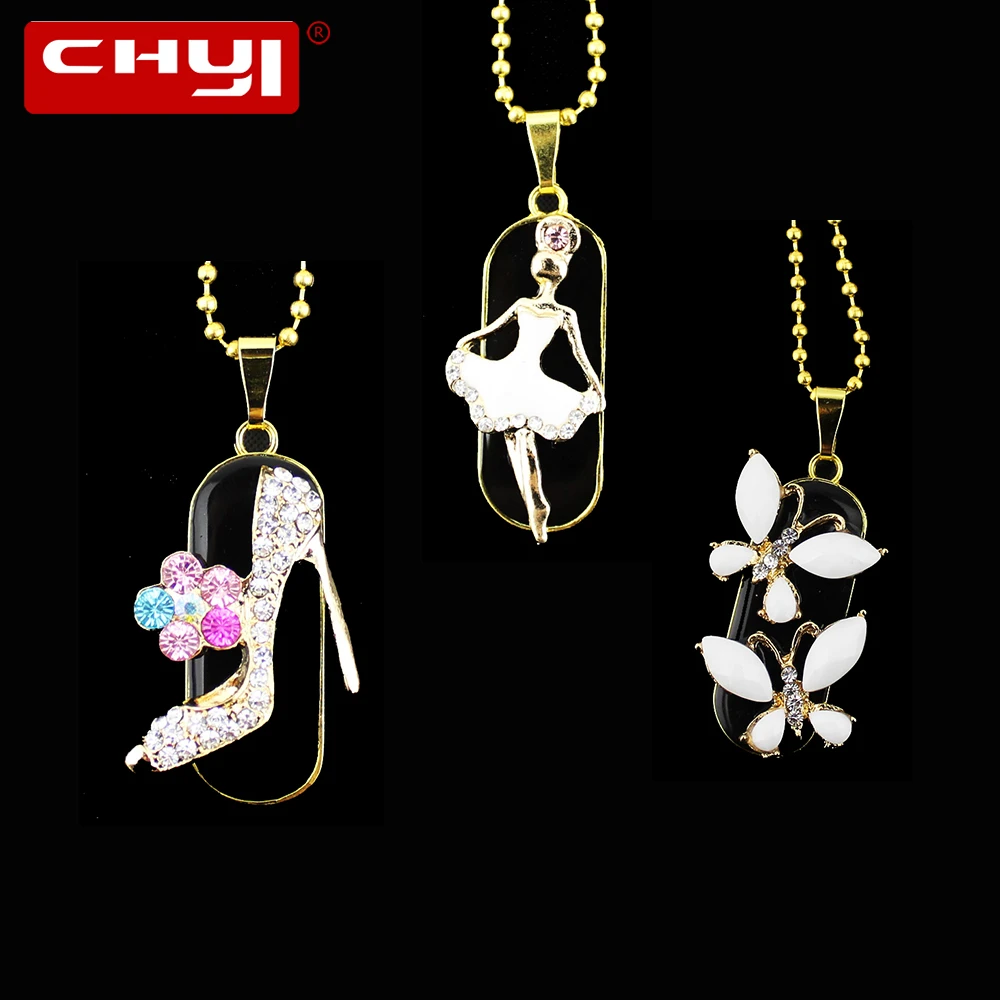 CHYI joyería USB Flash Drive colgante belleza Pegasus caballo Mini USB Stick Pen drive cristal Pendrive GB/8 GB/16 GB/32 GB chica regalo|Unidades flash USB| - AliExpress