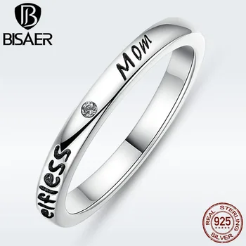 

925 Sterling Silver Stackable Heart ,Crown ,Selfless Mom Ring for Women Clear CZ Authentic Silver Jewelry Gift ECR028