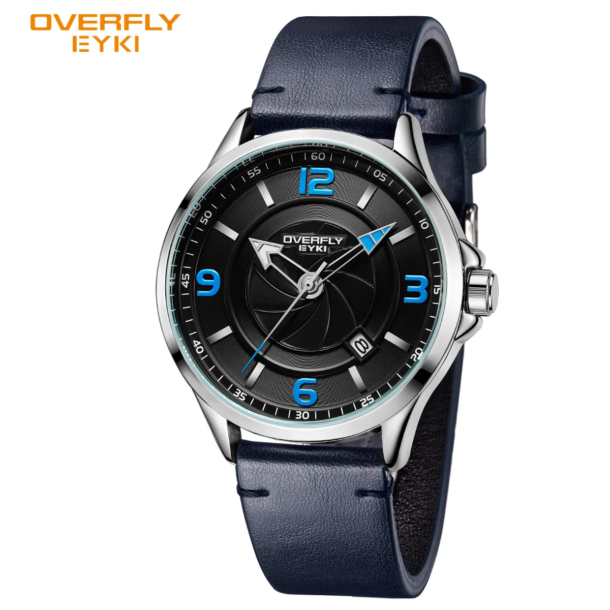 

EYKI genuine leather waterproof male watch PU strap sport watches for men luxury quartz watch montre homme reloj E3076