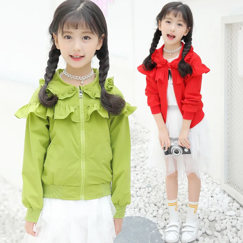  Hot Baby Girls Clothes Spring and Autumn Fashion Princess Lovely Collar Long Sleeve Green Red Sweet