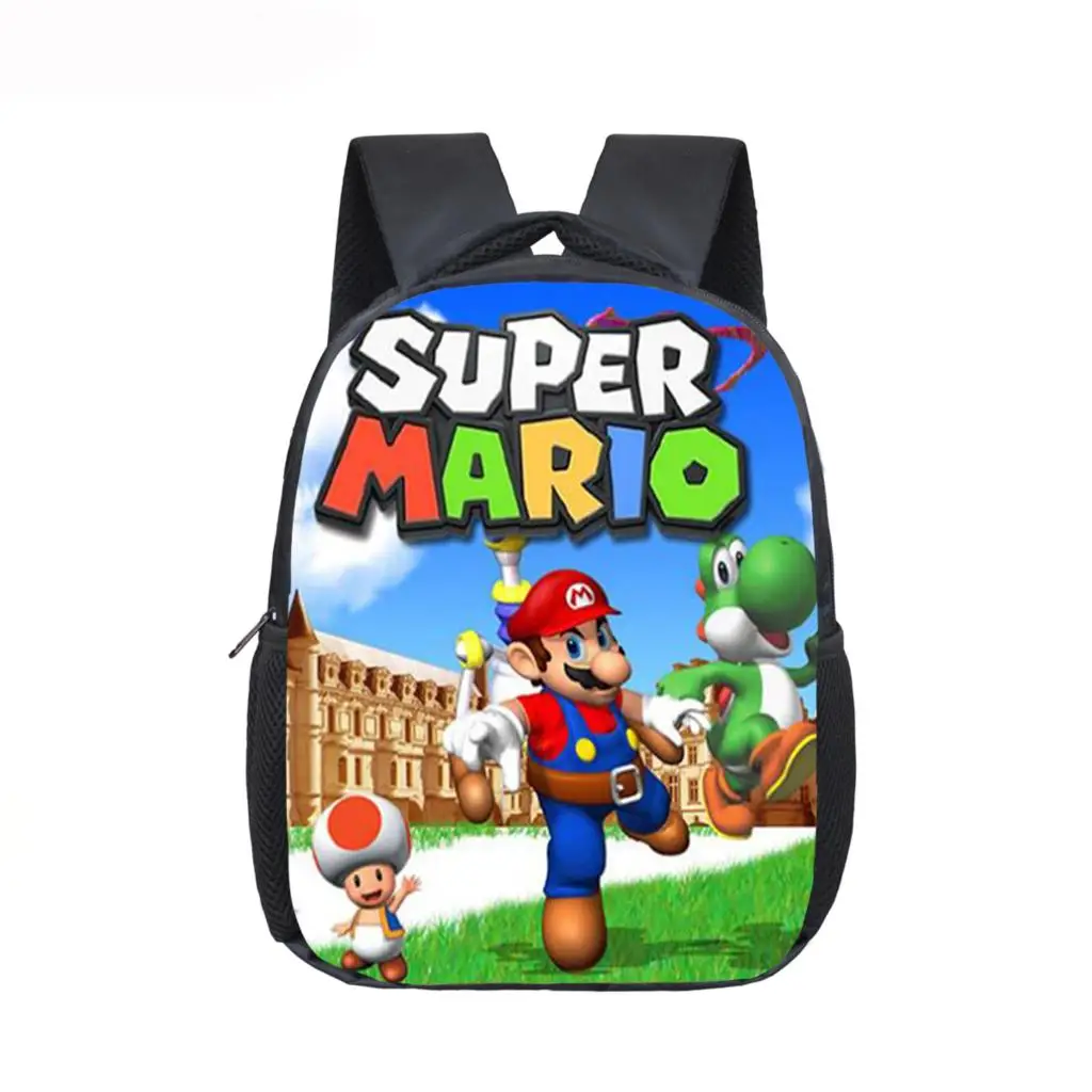 12 дюймов Марио Bros Соник детский сад Infantile маленький рюкзак для детей мультфильм школьные сумки детский подарок - Цвет: Mario  12