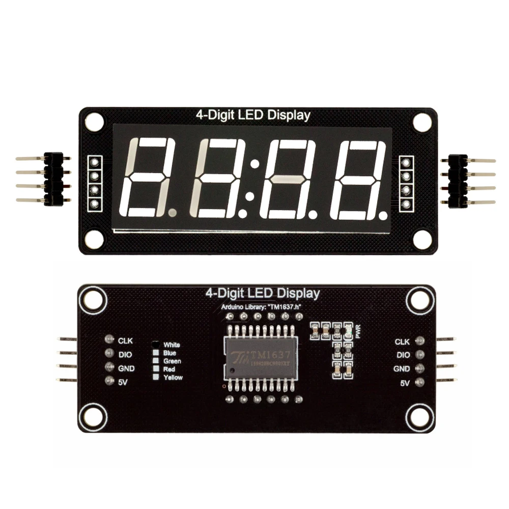 4-Digit-LED-0-56-Display-Tube-WHITE-decimal-7-segments-TM1637-disp-size-50x19mm
