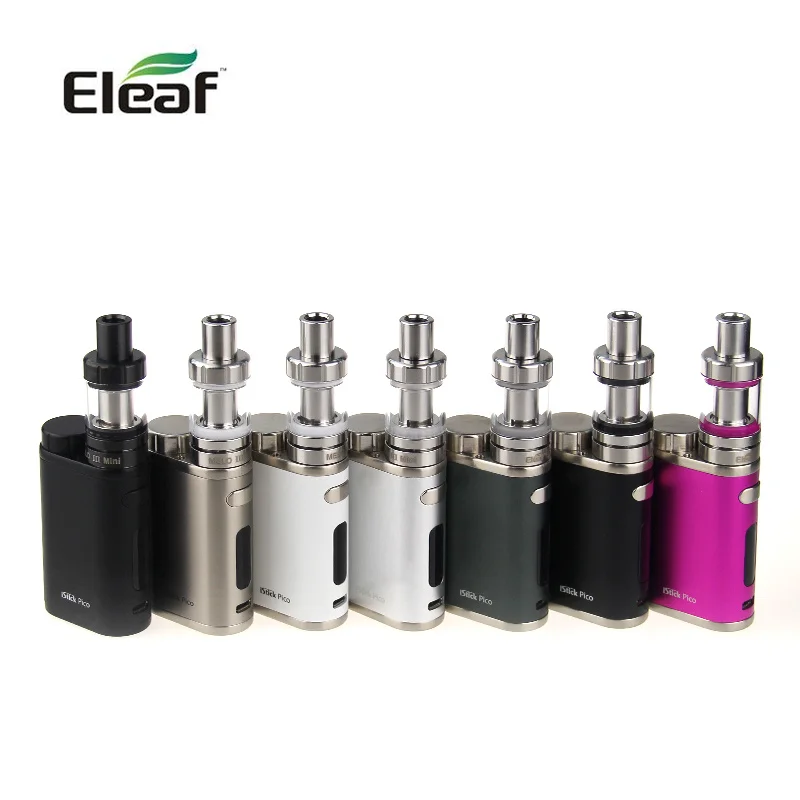 

Hottest promotion Vape Kit Eleaf ISTICK PICO Kit 75W Firmware Upgradeable Mod 2ml /4ml MELO 3 Atomizer and MELO 3 Mini