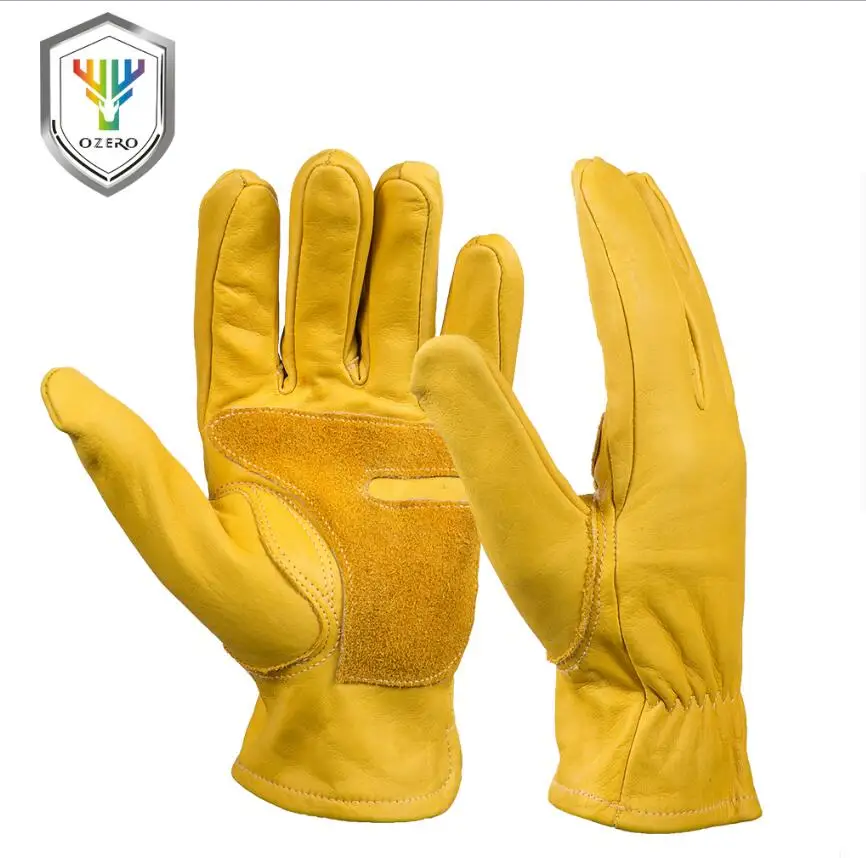 

Work Gloves Men's Leather Security Protection Wear Safety Workers Welding Wearable Moto Driver Warm Gloves For Men
