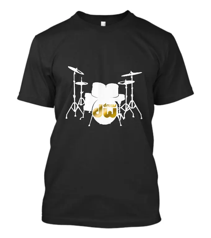 New DW Drum Logo T SHIRT Music Instrument Drum Set Men Tee Size S 5XL 100 Cotton Straight O