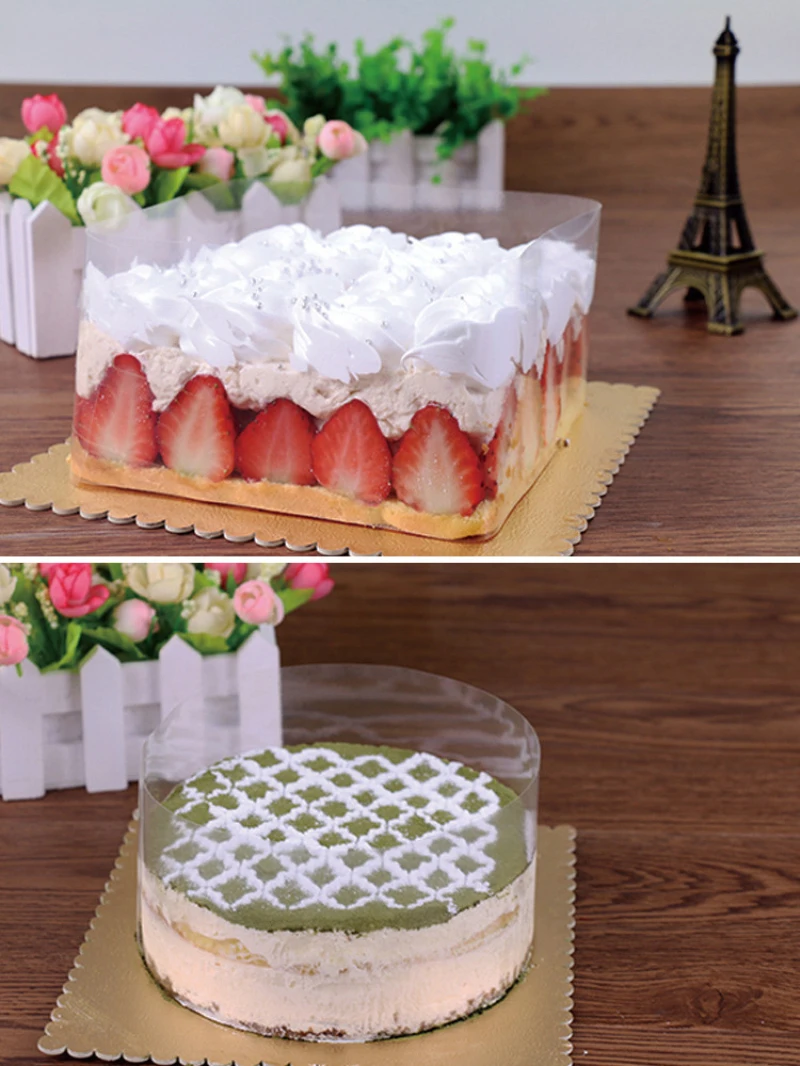 Прозрачный мусс окружающий край оберточная лента для выпечки торт воротник рулон упаковки DIY торт кухонные Инструменты для декорирования аксессуары