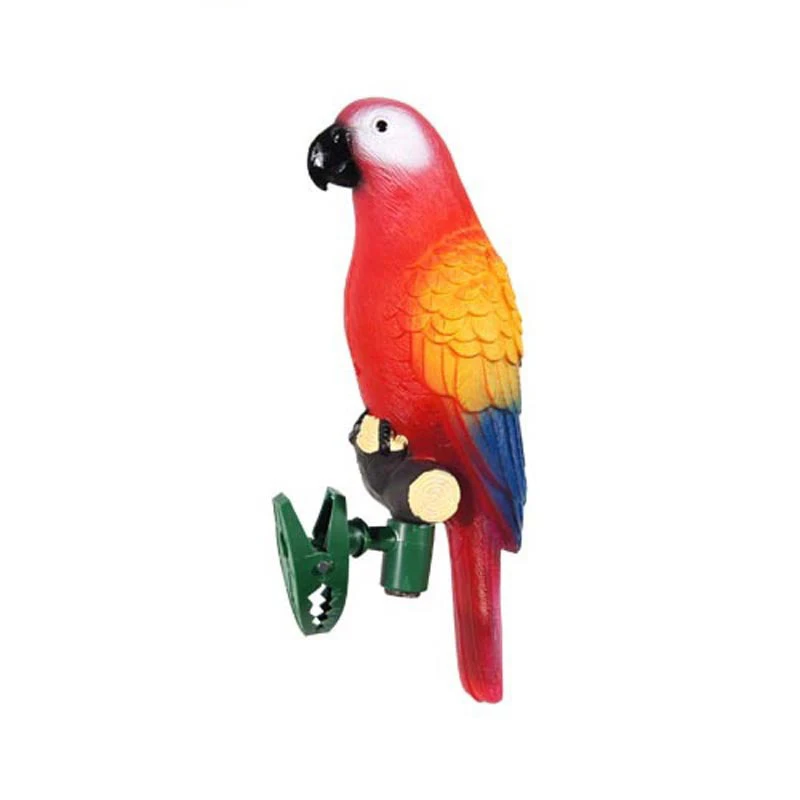 Mayitr Novelty LED Solar Garden Lights Parrot Lamp Flexible Clamp Base For Patio Backyard Outdoor Decoration Color Random