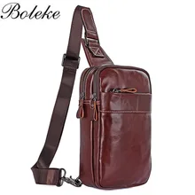 Высокое качество мужской Воск из натуральной кожи воловьей кожи путешествие для подъемов слинг наплечный рюкзак сумка через плечо для человека 4002A