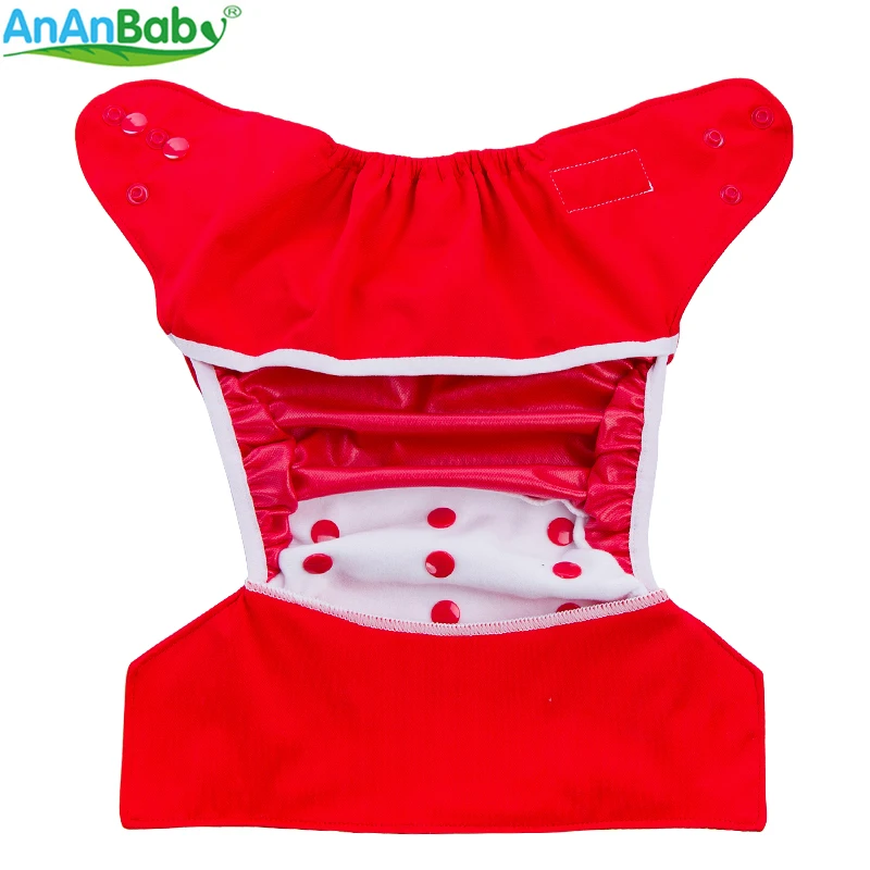 Ananbaby 1 шт. Регулируемые Многоразовые подгузники из ткани с двойной ластовицей