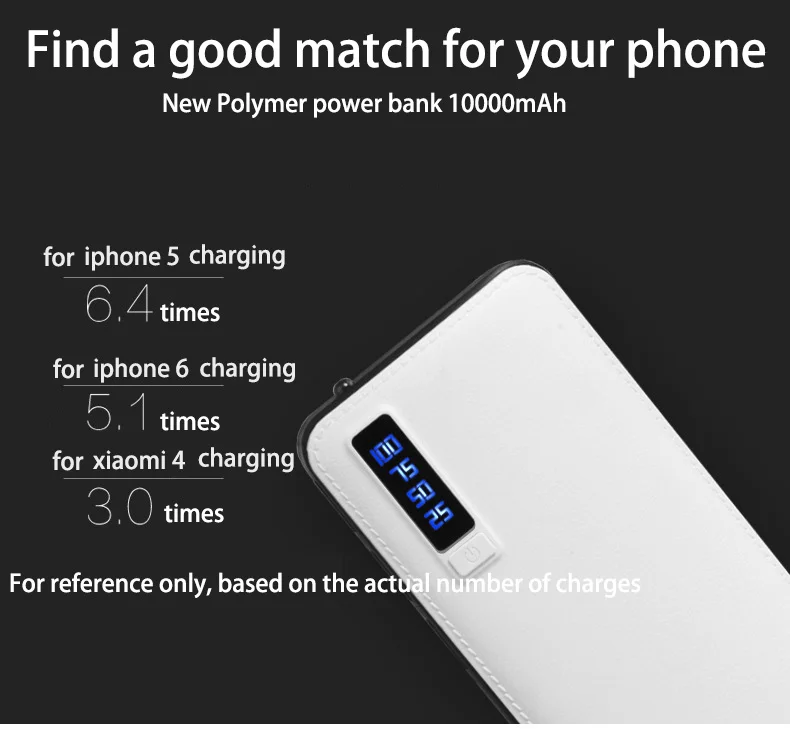 10000 mAh power Bank, универсальный внешний аккумулятор для мобильного телефона, 10000 mah Dual USB power Bank, полимерные батареи