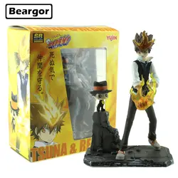 7,5 "Reborn Аниме Sawada Tsunayoshi и Reborn коробку 19 см ПВХ фигурку Коллекция Модель Кукла, подарок для девочки