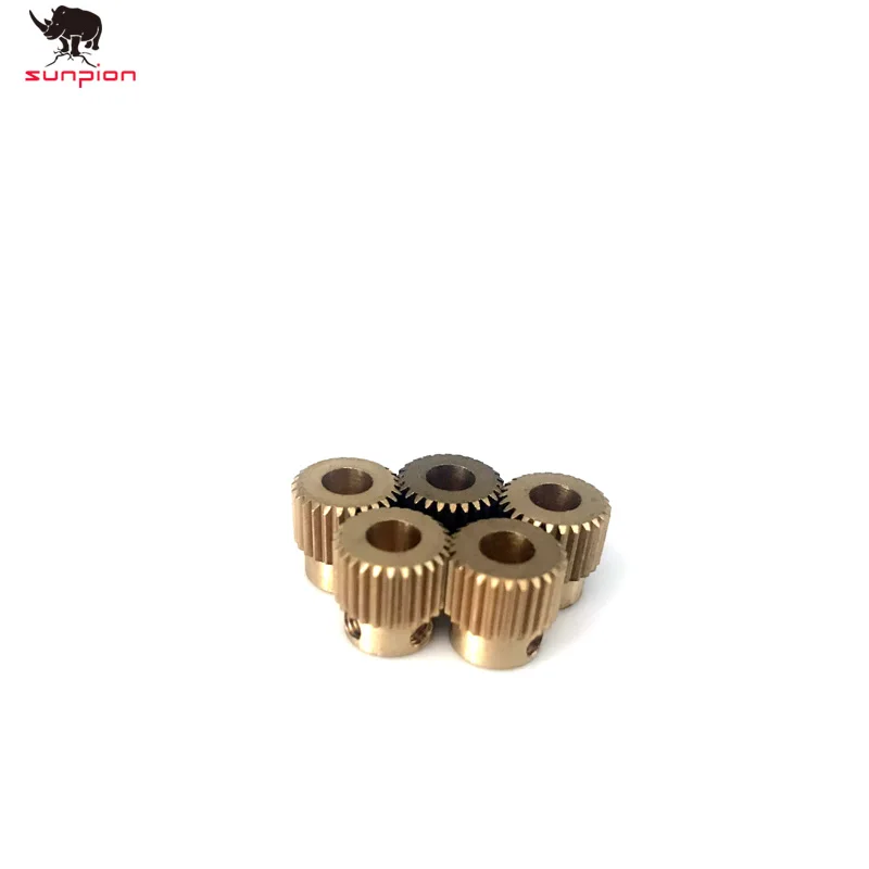 

3D parts 40 Tooth Bore 5mm MK8 Drive Gear Extruder Hotend Feeder -Brass Stainless Steel - For Makerbot Delta Prusa I3 5pcs/lot