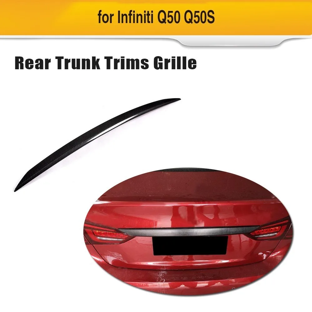 

Trunk Trims for Infiniti Q50 Q50S 2018 Carbon Fiber Tailgate Door Lip