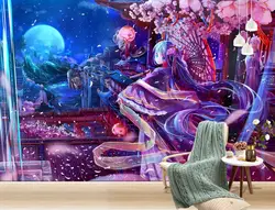 [Самоклеящиеся] 3D Хацунэ Мику Sleepwalking Wonderland 2 Япония Аниме настенная бумага настенная печать на стену настенные наклейки