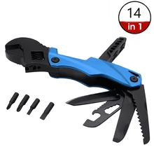 14 в 1 Многофункциональный складной нож кухонный Мультитул открывалка для бутылок Многофункциональный гаечный ключ плоскогубцы деревянная пила Отвертка
