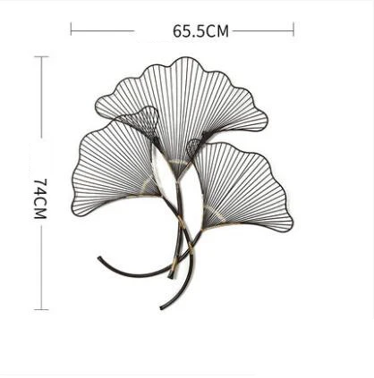 Современный кованый настенный светильник Ginkgo Biloba, украшение для дома в отеле, 3D стерео Наклейка на стену, настенные украшения в виде листьев гинкго - Цвет: style3