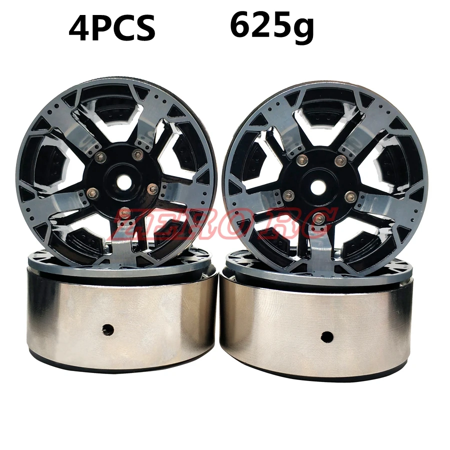 

4PCS RC 1/10 Rock Crawler Alloy 1.9" Beadlock Wheel Rim Hex 12MM For RC4WD D90 AXIAL SCX10 Tamiya CC01