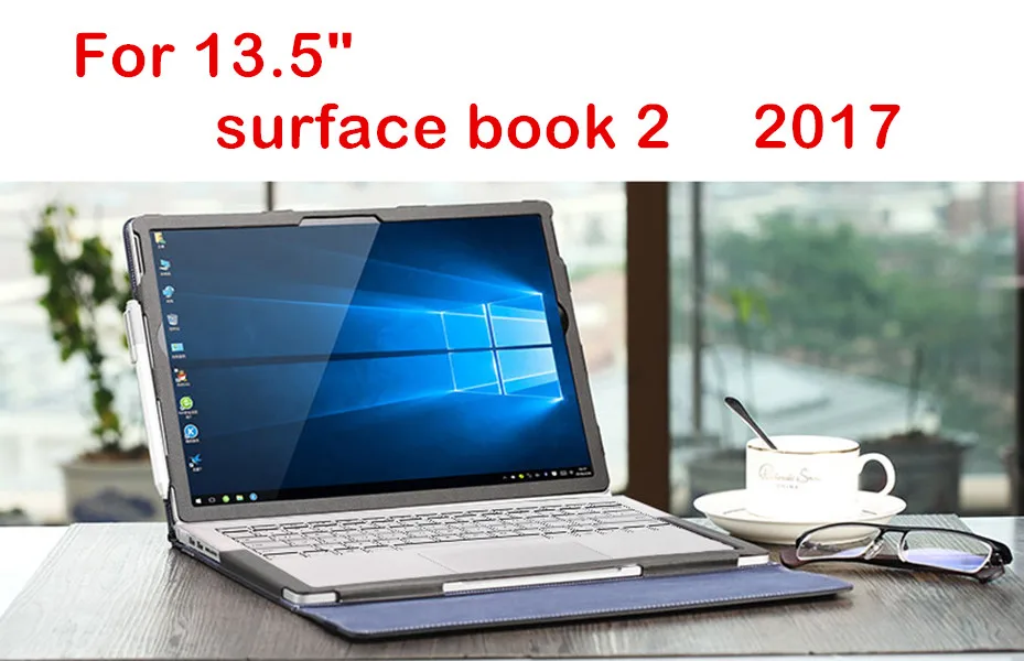 Съемная крышка для microsoft Surface Book2 Book 13,5 Tablet Laptop Sleeve Чехол из искусственной кожи защитный чехол для клавиатуры подарок - Цвет: book2 grey