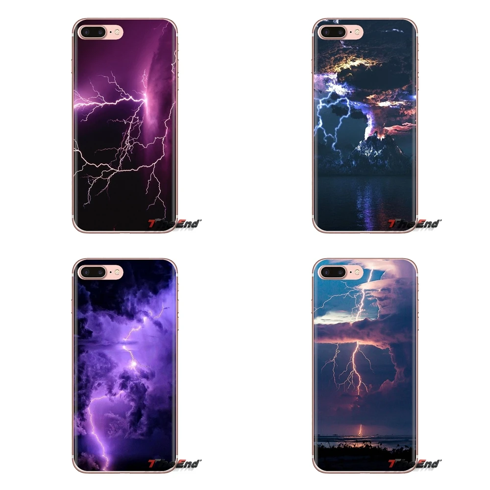 

Lightning storm illuminates Nature For Samsung Galaxy S3 S4 S5 Mini S6 S7 Edge S8 S9 S10 Plus Note 3 4 5 8 9 Silicone Phone Case