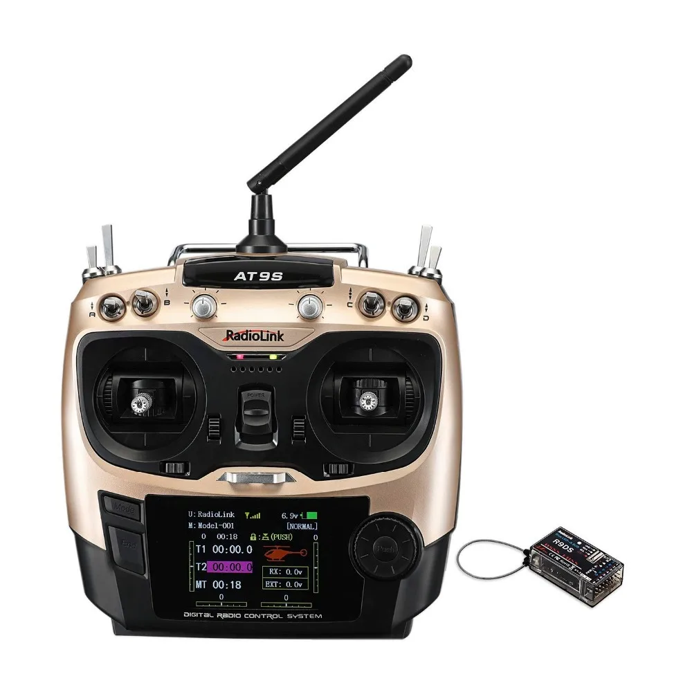 

Radiolink AT9S R9DS Radio Remote Control System DSSS FHSS 2.4G 10CH Transmitter Receiver for RC Helicopter/RC BOAT
