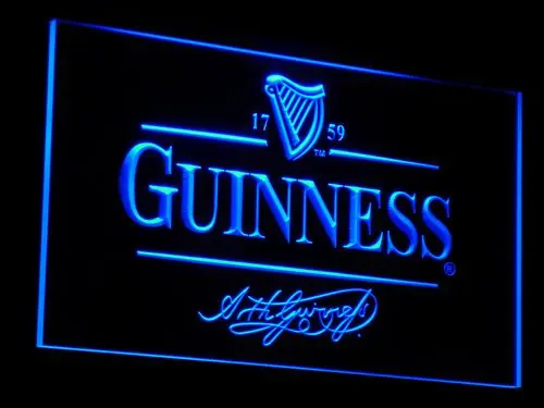 Светодиодные неоновые световые вывески для пивных клубов a057 Guinness Alec Arth|sign led|sign