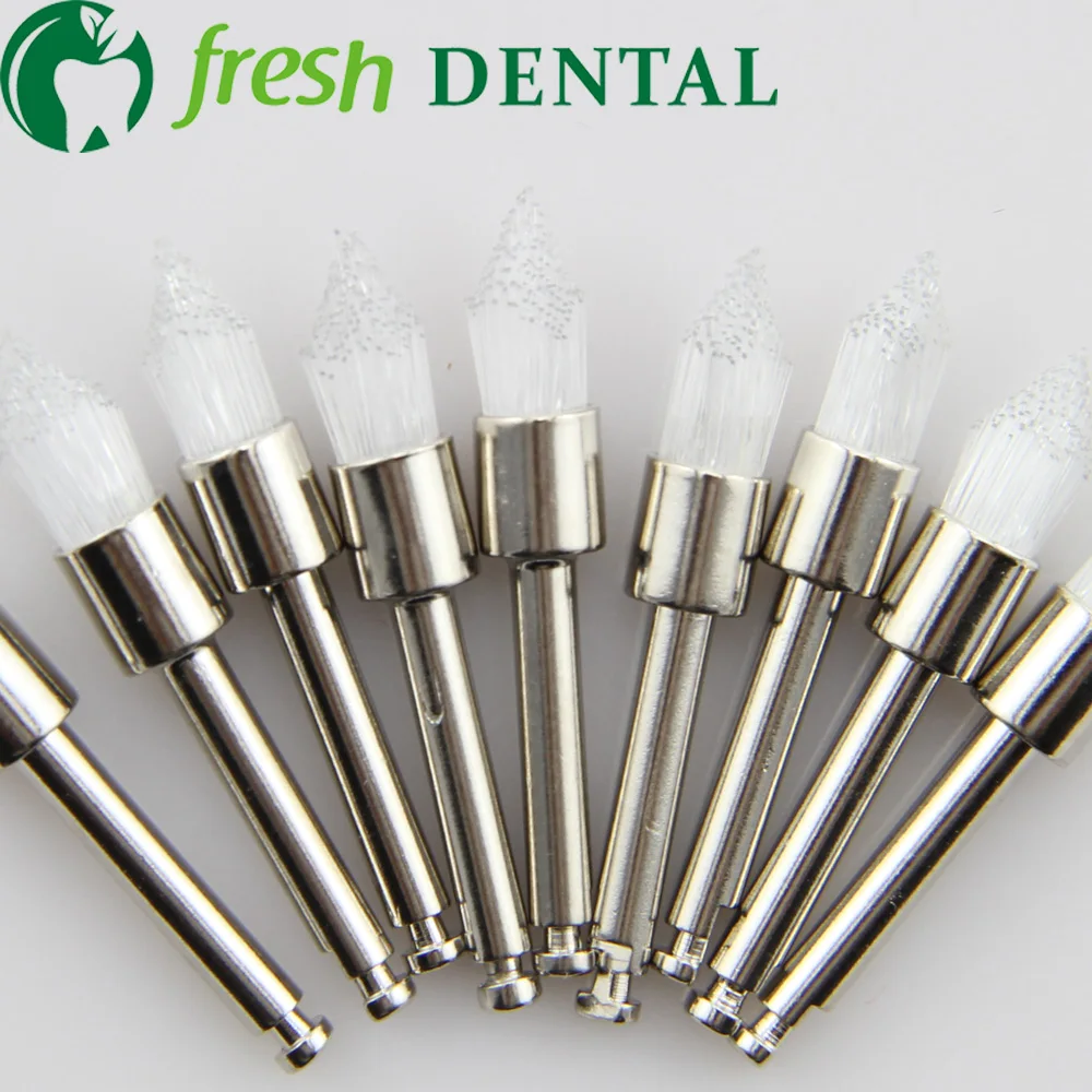 100PCS Dental polishing brush Latch style tapered Prophylaxis White