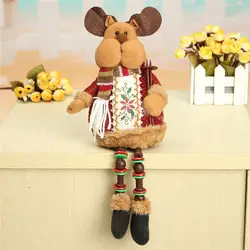 Рождество дома Аксессуары сидит милый олень орнамент фланель игрушка в подарок Детские манежи