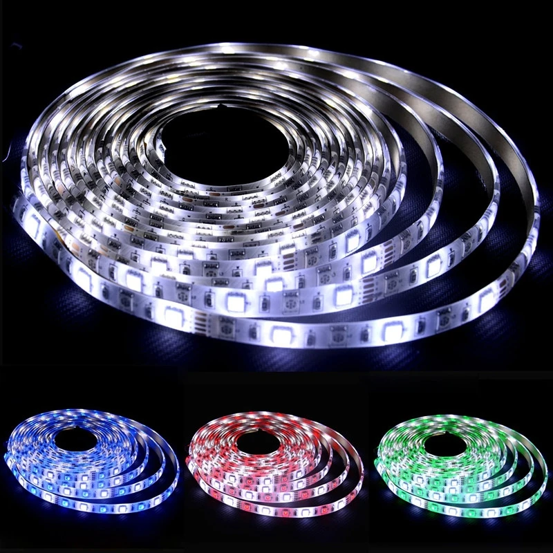 5 м DC 12V Светодиодная лента 5050 SMD 300 LED супер яркая гибкая светодиодная с пультом