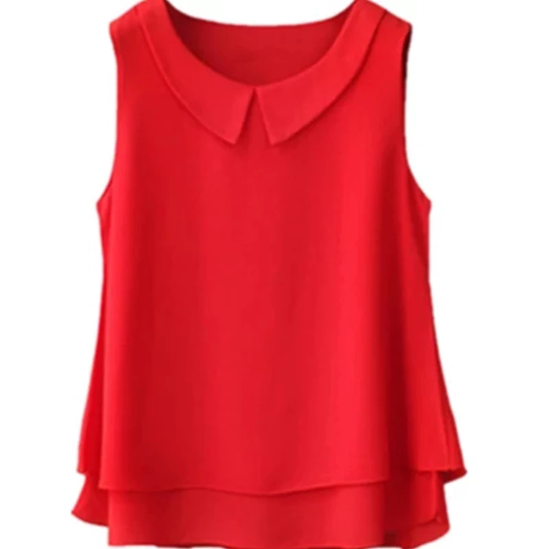 Tanie ZSIIBO 2018 Summer Fashion Marka Kobiet Szyfonu Koszule Casual Top Bez Rękaw oacute;w, Luźne Cienki I Lekki Szyfonowa Bluzka