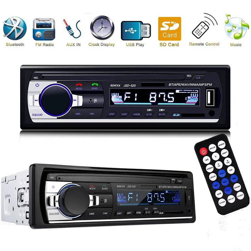 Stereo Subwoofer Bluetooth font b Car b font font b Radio b font 1 din HD