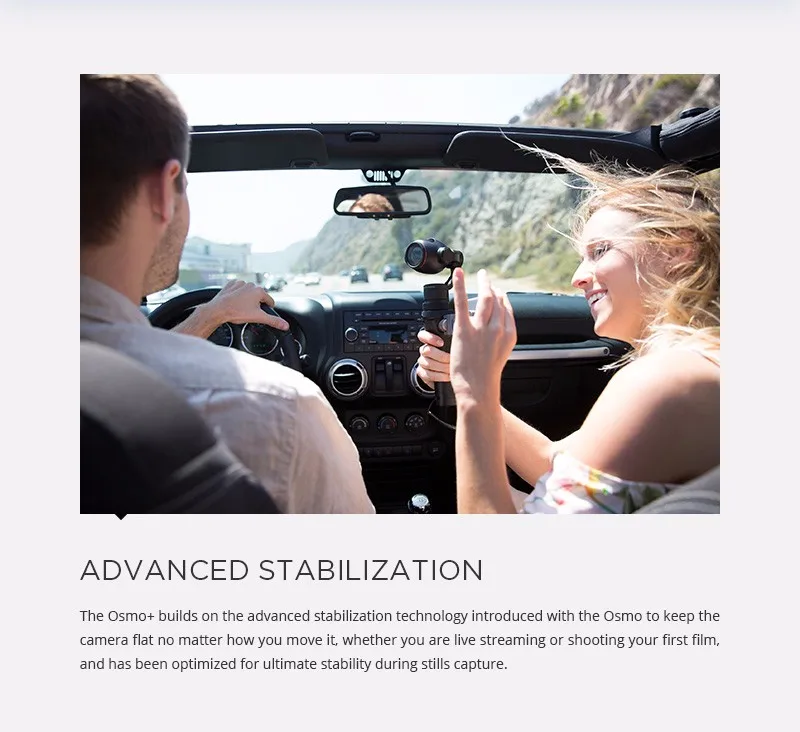 DJI OSMO+ Handheld Gimbal Camera 3 Axis Stabilizer 4K Video 12 Million Pixel Shooting Outdoors Enthusiasts Phantom