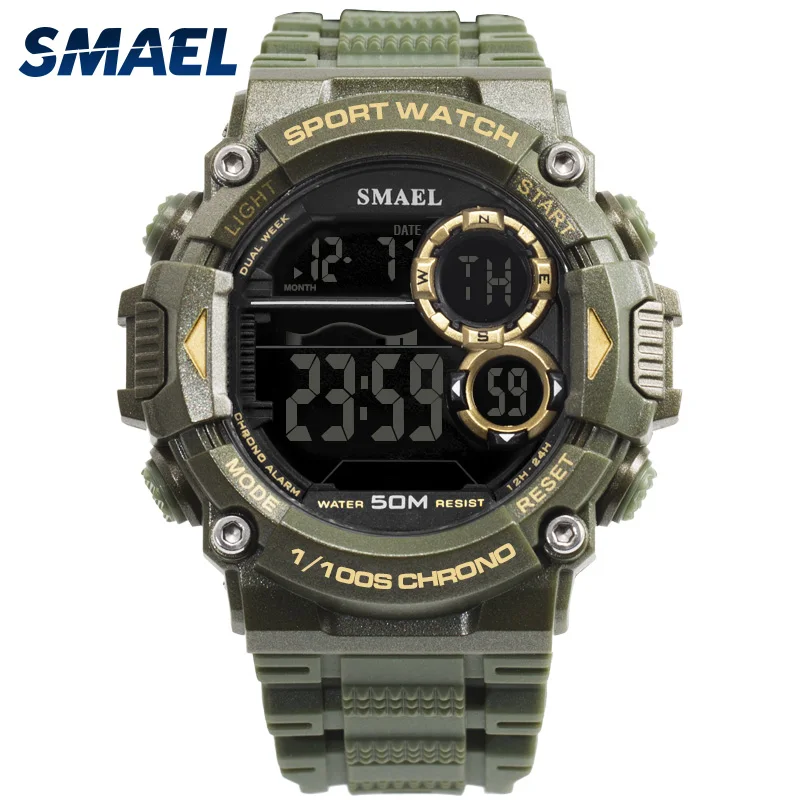 

SMAEL Men Sport Watches Waterproof Watch Men Digital Chronograph Back Light Back Light Repeater Clcok Reloj Digital Hombre 1707