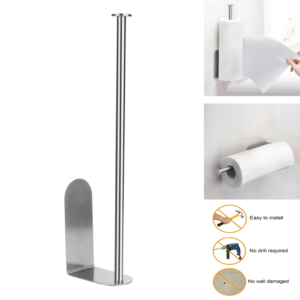 

Vertical Diversified Towel Rack Wall-mounted Paper Holder Multi-function Towel Rack Shelf Kitchen Storage Series