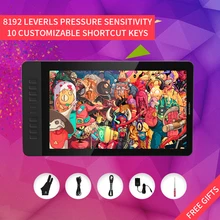 Sale GAOMON PD1560 IPS 1920X1080 LCD Pen Display 8192 Levels Graphic Tablet For Drawing With Screen & Art Glove For Computer Monitor