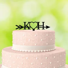 Персонализированная Свадебная стрела Топпер для торта, на заказ свадебный душ Топпер для торта для свадьбы Топпер для торта