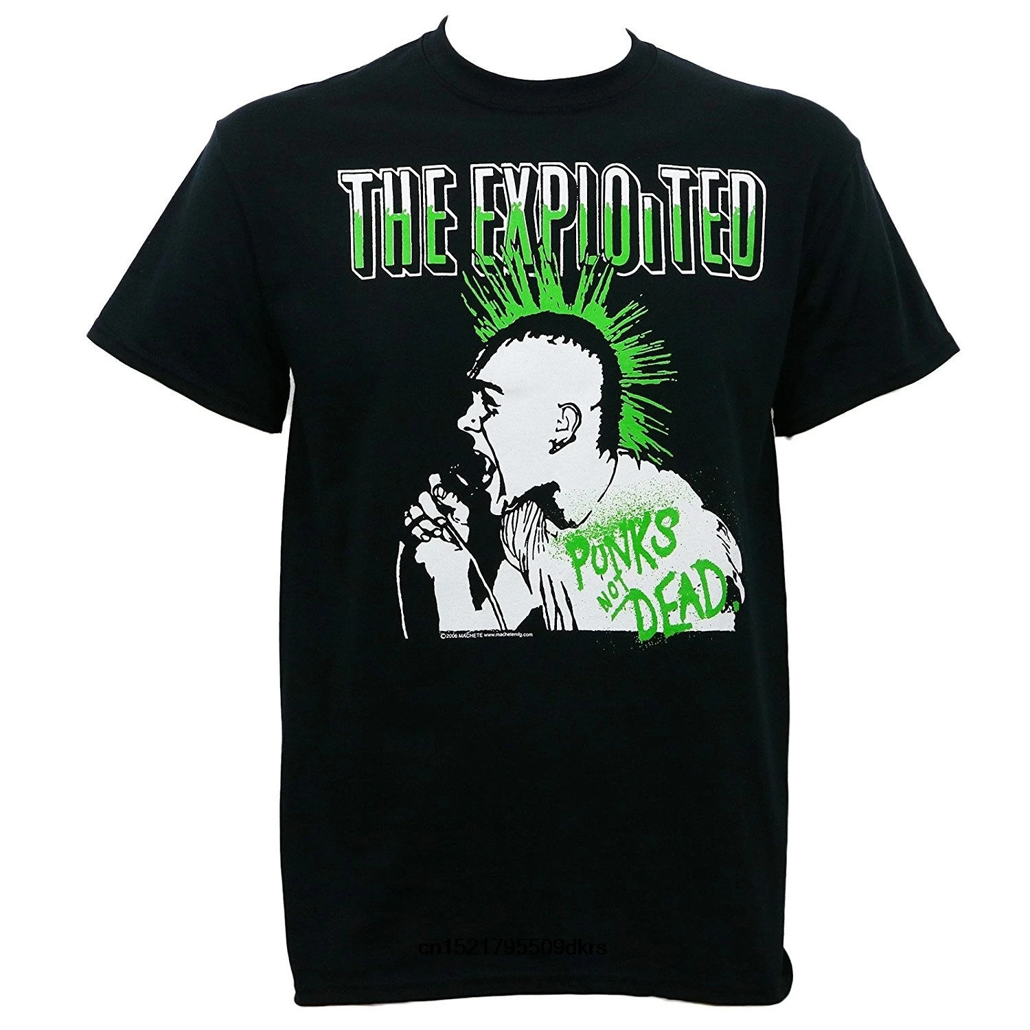 Мужская футболка The exploited Punks Not Dead Wattie черная забавная с коротким рукавом Новинка