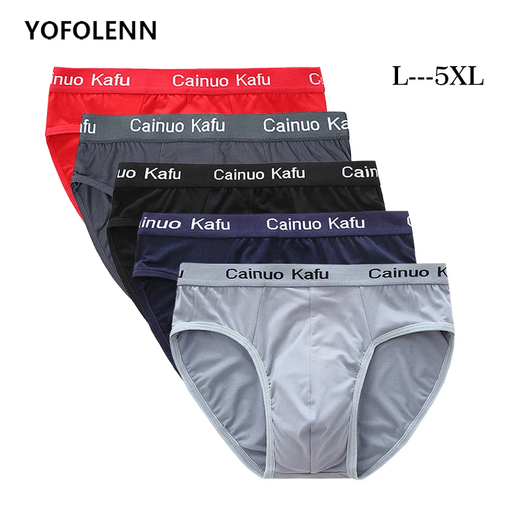Men Underwear 4 Pcs/lot Breathable Mesh Silk Briefs Bamboo Fiber Bodysuit Solid Underpants