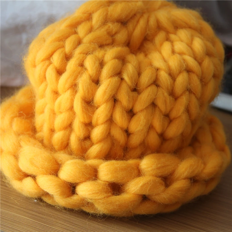 

100% wool fashion beautiful felt cap Mini Assorted Handmade Knitting Wool Yarn Hats for DIY