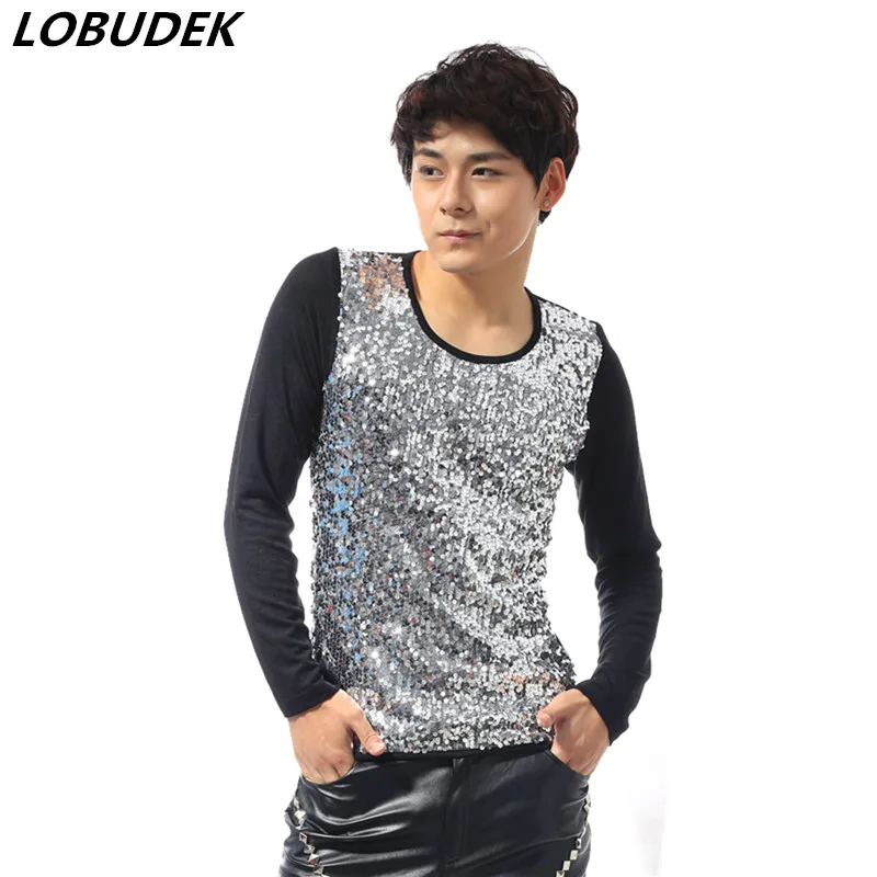 playera de lentejuelas hombre