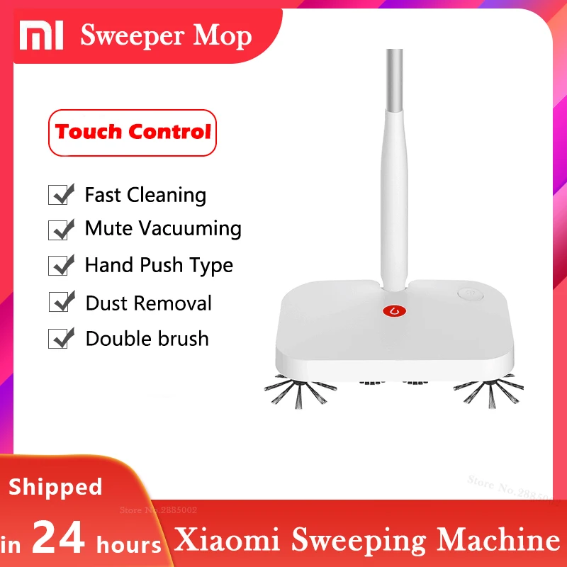 

Xiaomi Sweeping Machine Hand Push Type Sweeper Mop Magic Broom Dustpan Handle Household Dust Removal Fast Cleaning Garbage Tools
