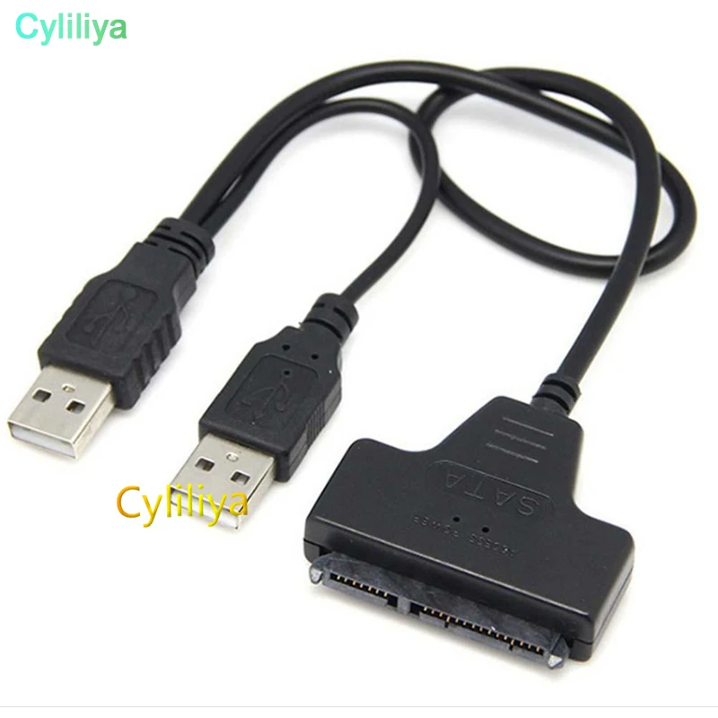 DHL ИЛИ EMS 100 шт. USB 2 0 для SATA 7 + 15 Pin 22 Кабель адаптер 5 &quotHDD жесткого диска кабель