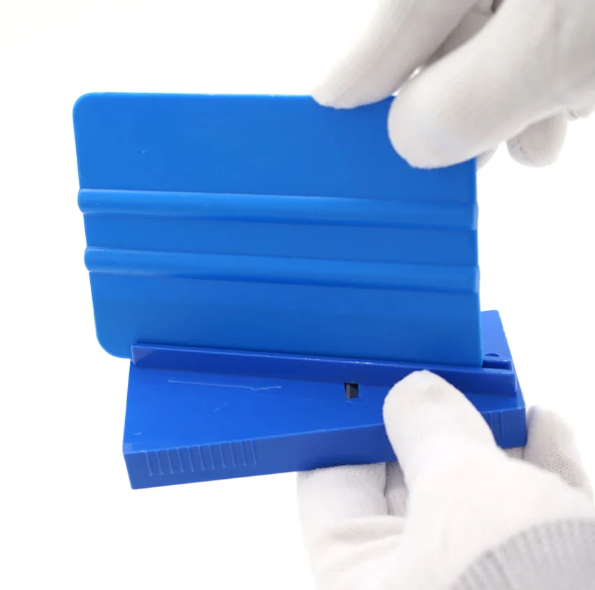 

Free Shipping 4.5cm*9.5cm Plastic Blue Cutting Edge Squeegee Trimmer For Vinyl Application Scraper Repair Tools Car Wrap Tools