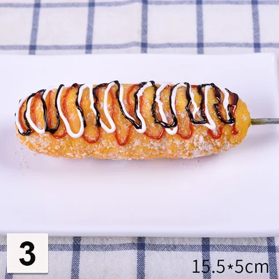 Custom food samples Simulation food Korean snack model brushed hot dog  cheese stick model cheese brushed