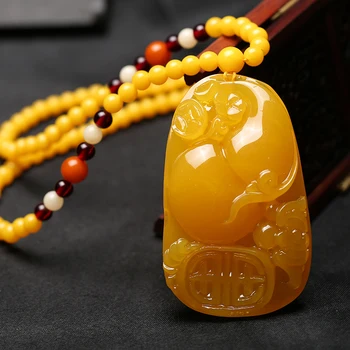 

gourd Pendant yellow Long section Sweater chain Male and female models Necklaces
