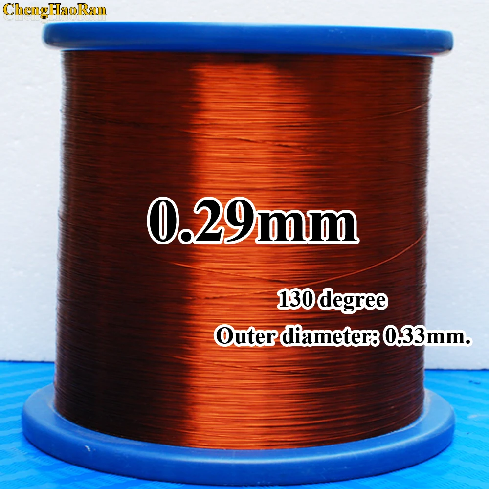 

ChengHaoRan 0.29mm 1 meter QZ-2-130 New Polyurethane Enameled Wire Copper wire 1m