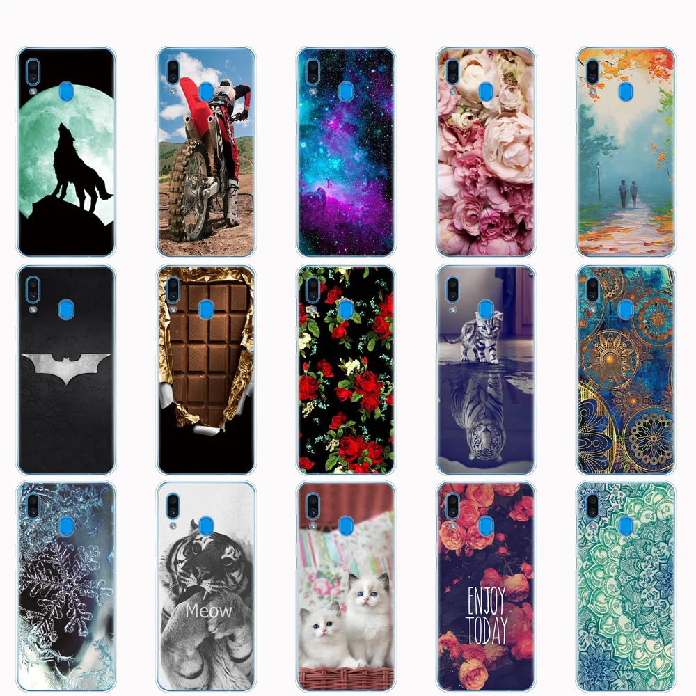 حقيبة لهاتف سامسونج غالاكسي A30 جراب هاتف سامسونج A30 غطاء سامسونج غالاكسي A30 A 30 SM-A305F A305F A305 حالة سيليكون لينة TPU