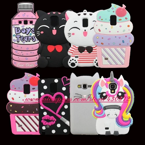 

3D Silicon Cupcake Cat Lip Unicorn Cartoon Minnie Soft Case Cover for Samsung Galaxy S3 S4 S5 S6 S7 Edge S9 S8 S10 PLUS Note 4