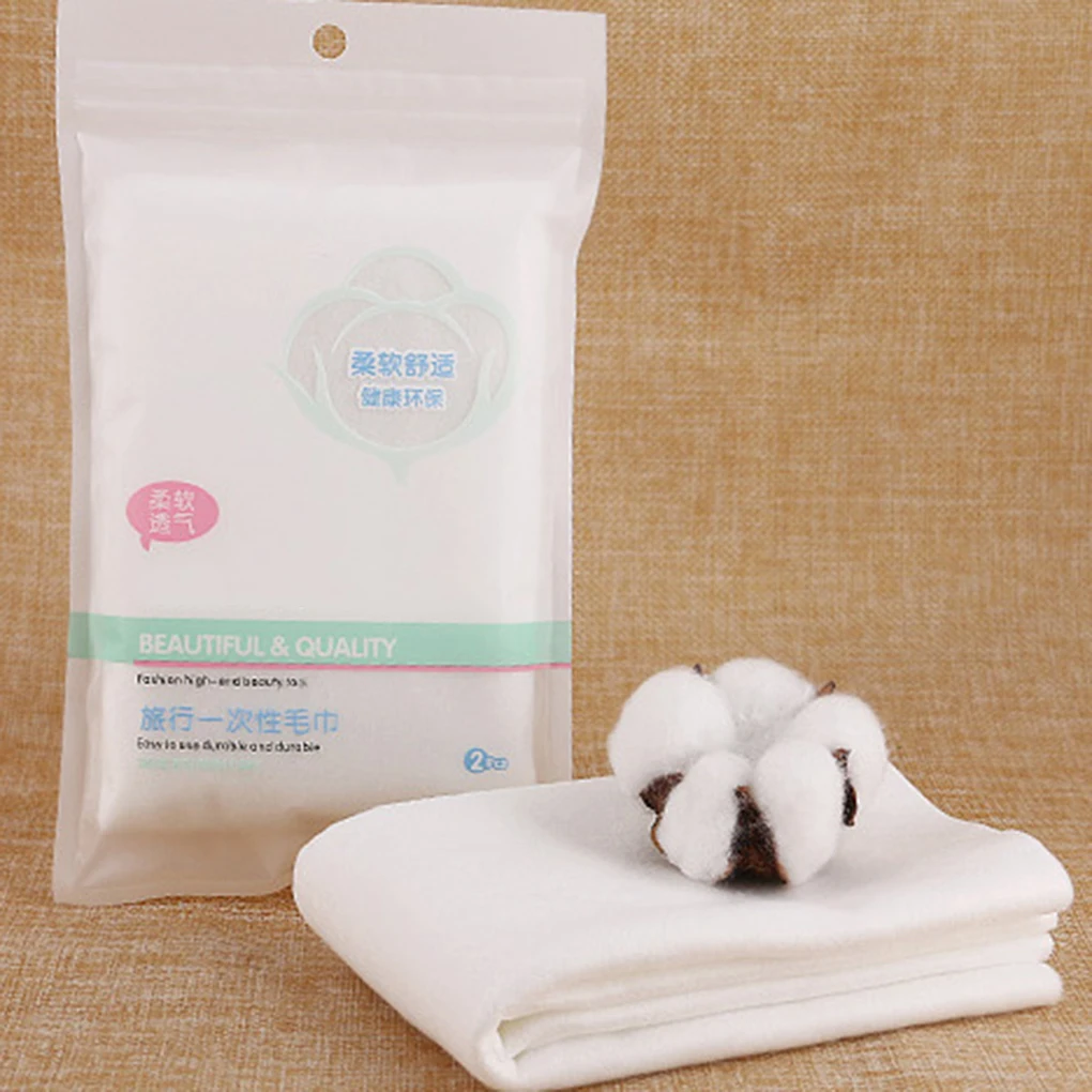 2 Sheets/bag Disposable Cleaning Face Towel Non woven Fabric Disposable