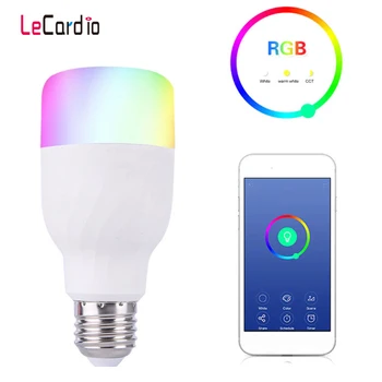 

New WiFi Smart Light Bulb RGBW LED Lamp, E27 7W Dimmable Multicolor Wake-Up Lights Compatible with Alexa and Google Assistant